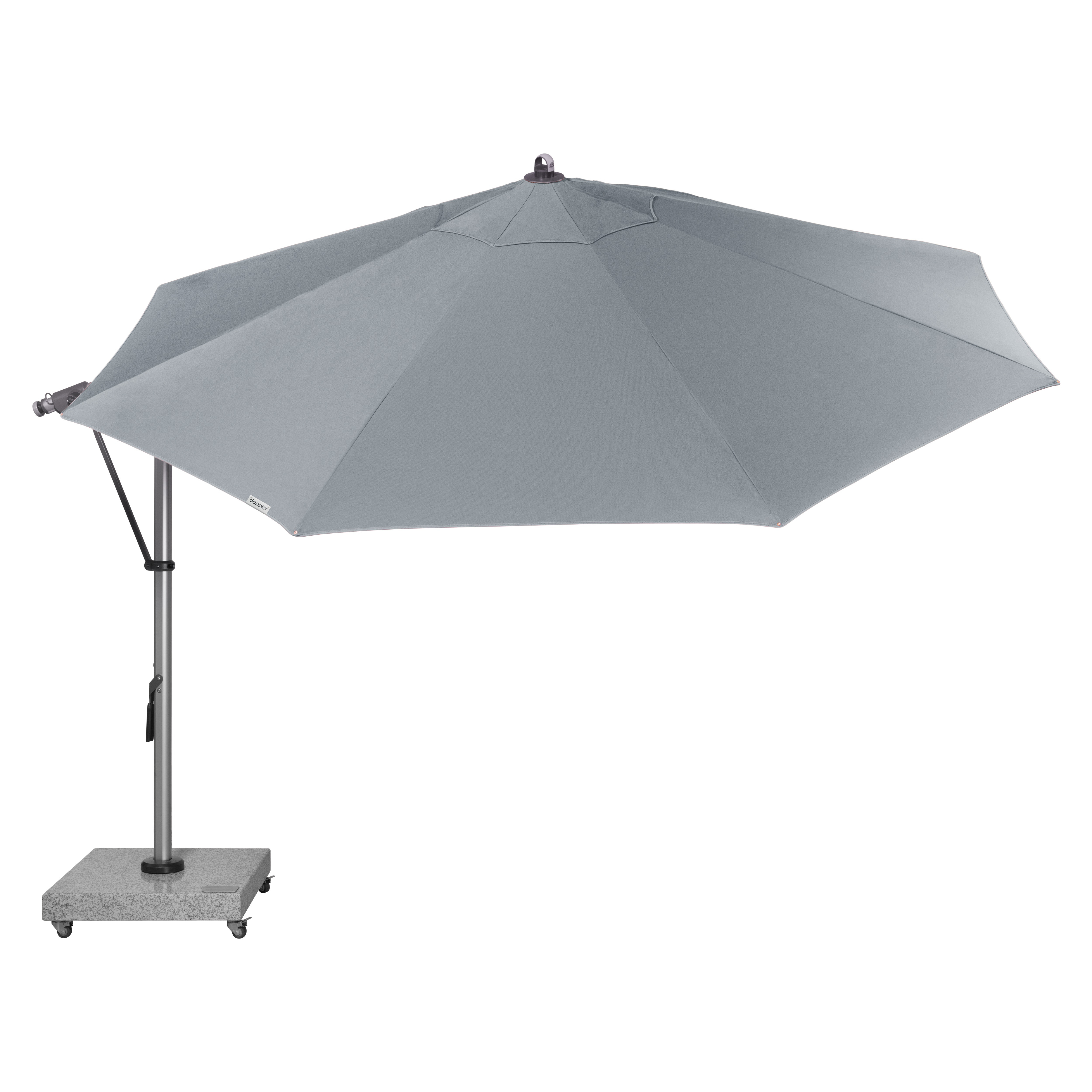 Zahradní výkyvný slunečník s boční tyčí Doppler EXPERT 350P, šedá DP438247T827