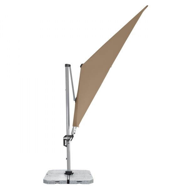 Výkyvný zahradní slunečník s boční tyčí Doppler ACTIVE 350 x 260 cm, hnědá DP469266846