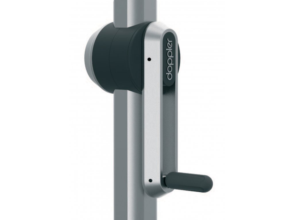 Slunečník s automatickým naklápěním klikou Doppler EXPERT 280 cm, světle šedá DP428441827 (obrázek 4)