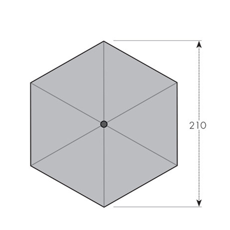 Slunečník s automatickým naklápěním klikou Doppler ACTIVE 210 cm, světle šedá DP404460827