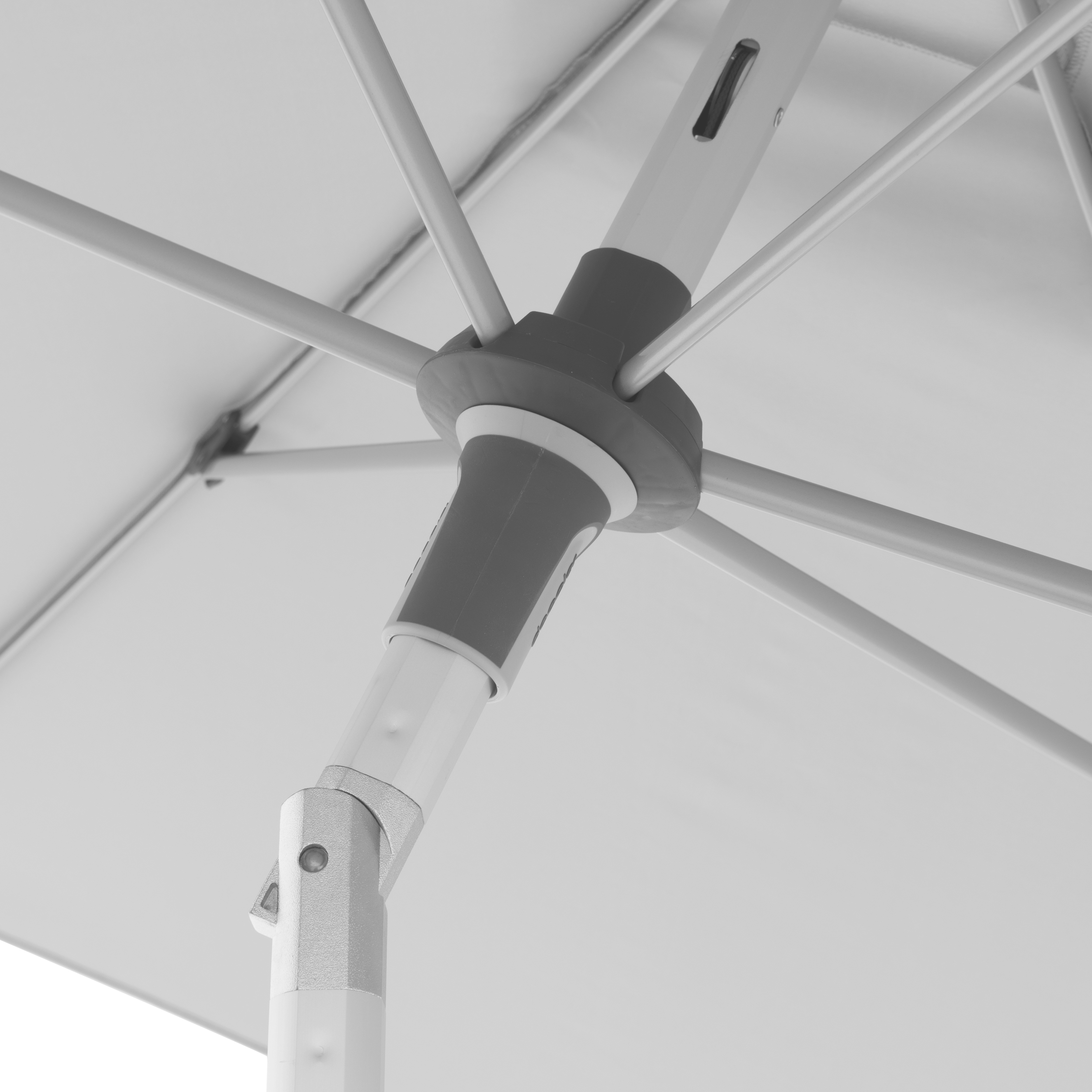 Slunečník s automatickým naklápěním Doppler EXPERT 220 x 140 cm, světle šedá DP437441827 (obrázek 9)