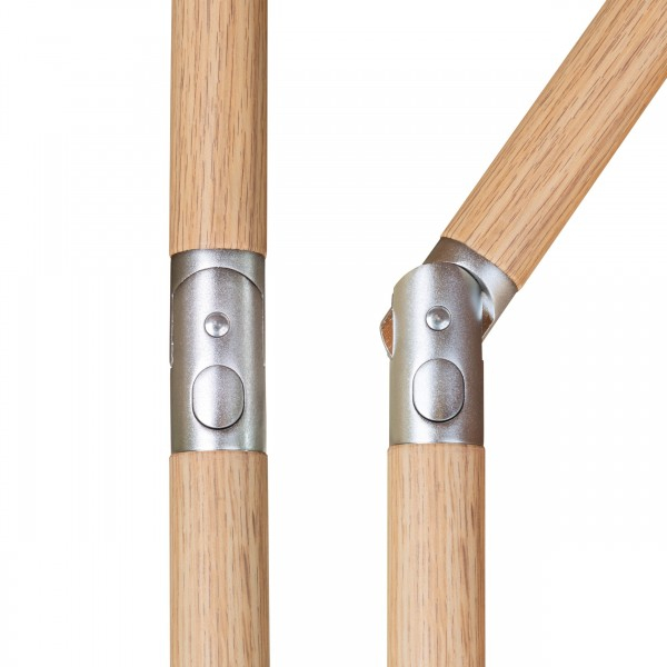 Slunečník s automatickým naklápěním s ULTRA UV ochranou Doppler ALU WOOD 210 x 140 cm, hnědá DP457317846 (obrázek 9)