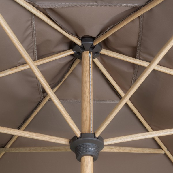 Slunečník s automatickým naklápěním s ULTRA UV ochranou Doppler ALU WOOD 3 x 2 m, hnědá DP461317846 (obrázek 7)