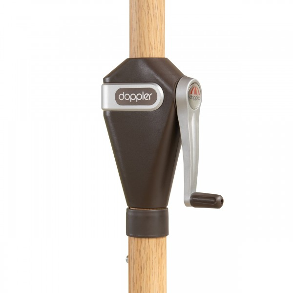 Slunečník s automatickým naklápěním s ULTRA UV ochranou Doppler ALU WOOD 3 x 2 m, hnědá DP461317846 (obrázek 10)