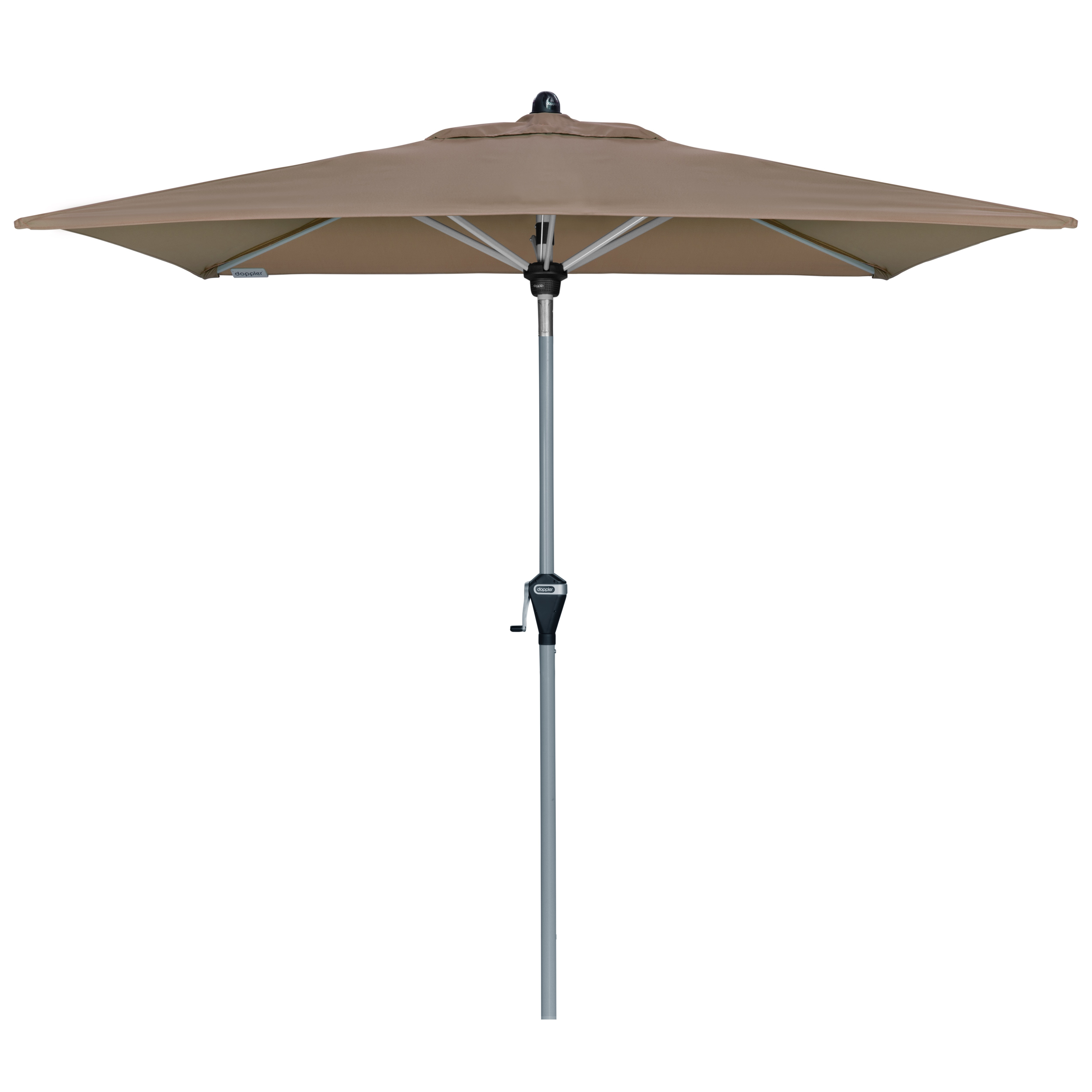 Slunečník s automatickým naklápěním klikou Doppler ACTIVE 210x140 cm, hnědá DP457460846 (obrázek 4)