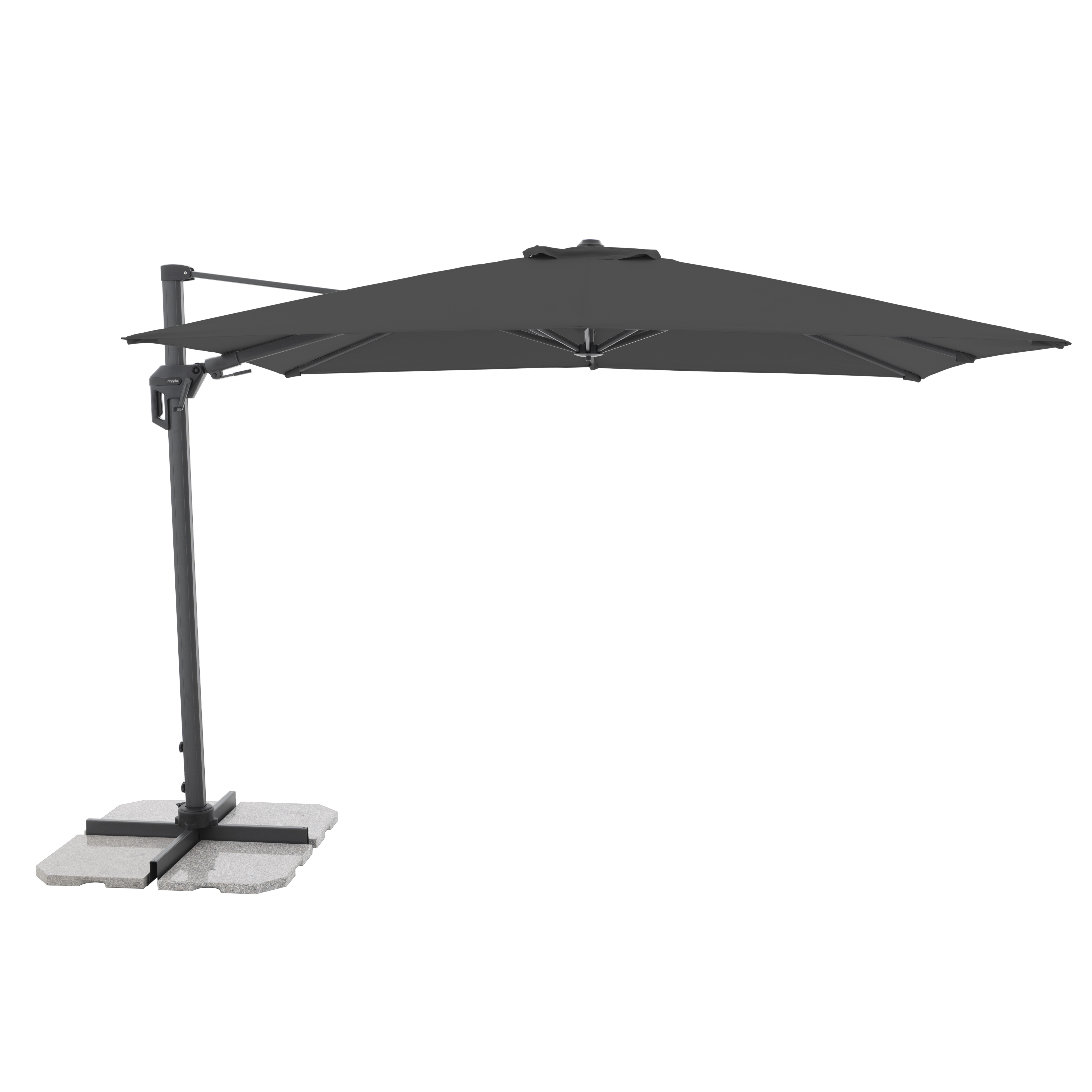 Moderní slunečník s boční nohou Doppler ACTIVE 310 x 210 cm, antracit DP474273840 (obrázek 5)