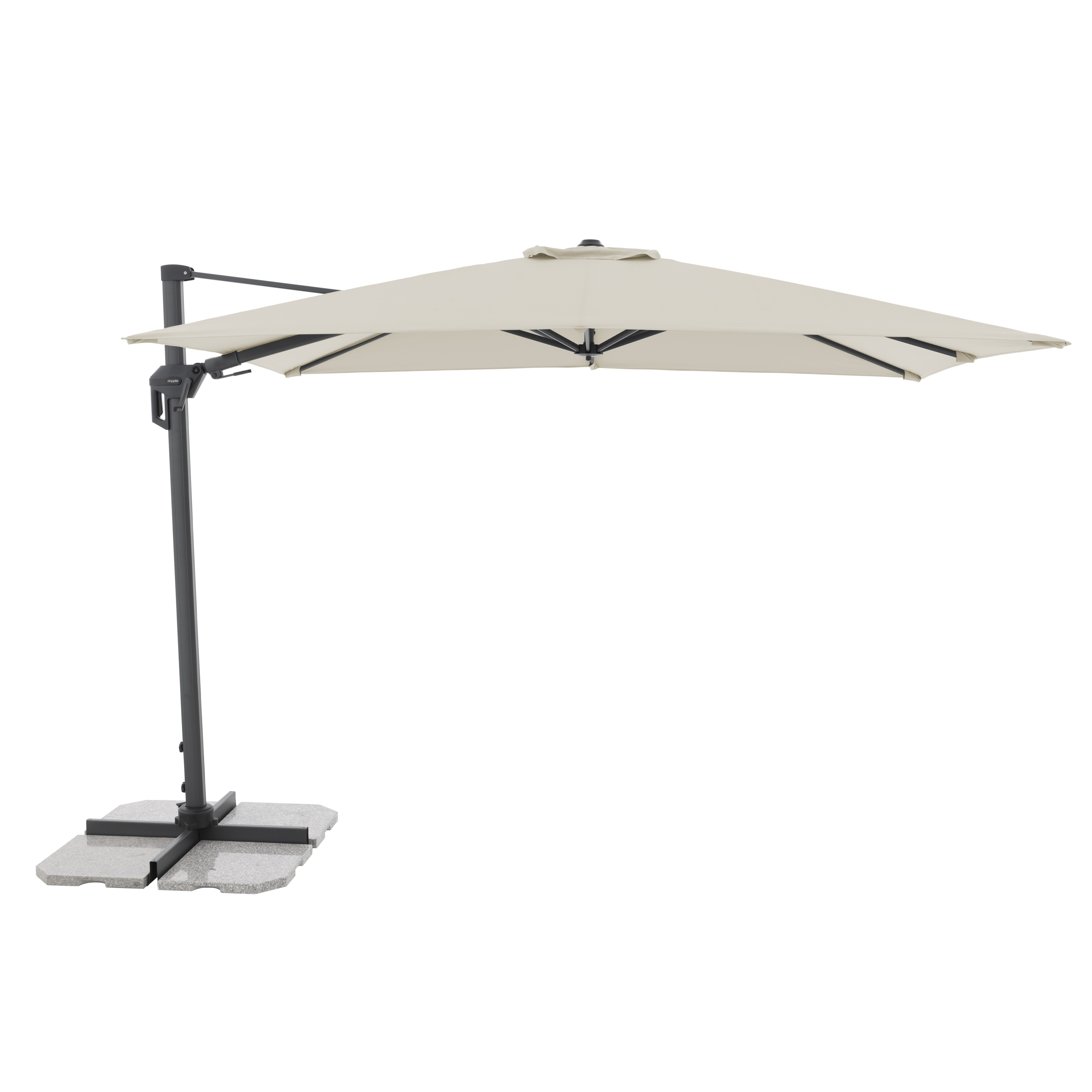 Moderní slunečník s boční nohou Doppler ACTIVE 310 x 210 cm, přírodní DP474273820 (obrázek 3)