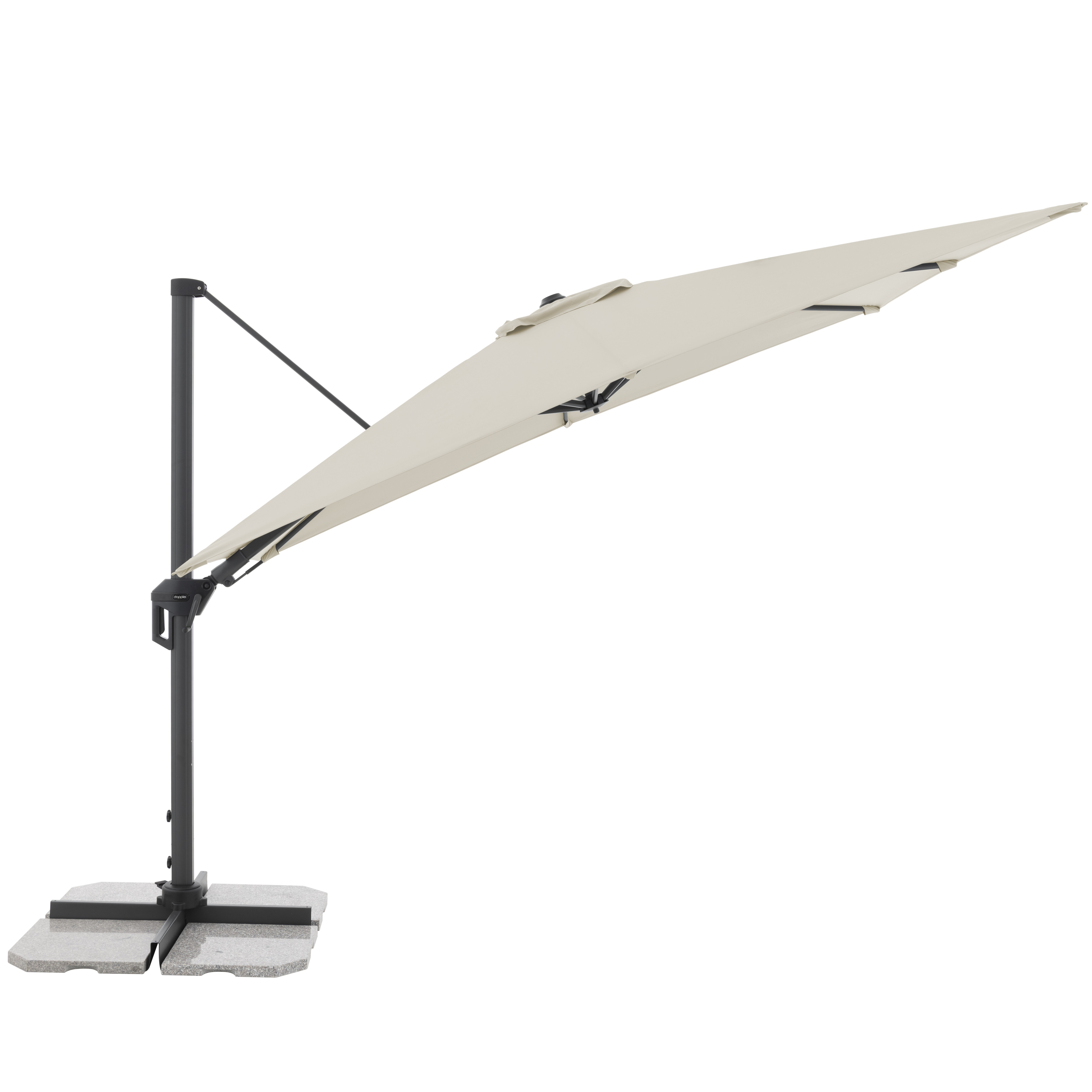 Moderní slunečník s boční nohou Doppler ACTIVE 310 x 210 cm, přírodní DP474273820 (obrázek 7)