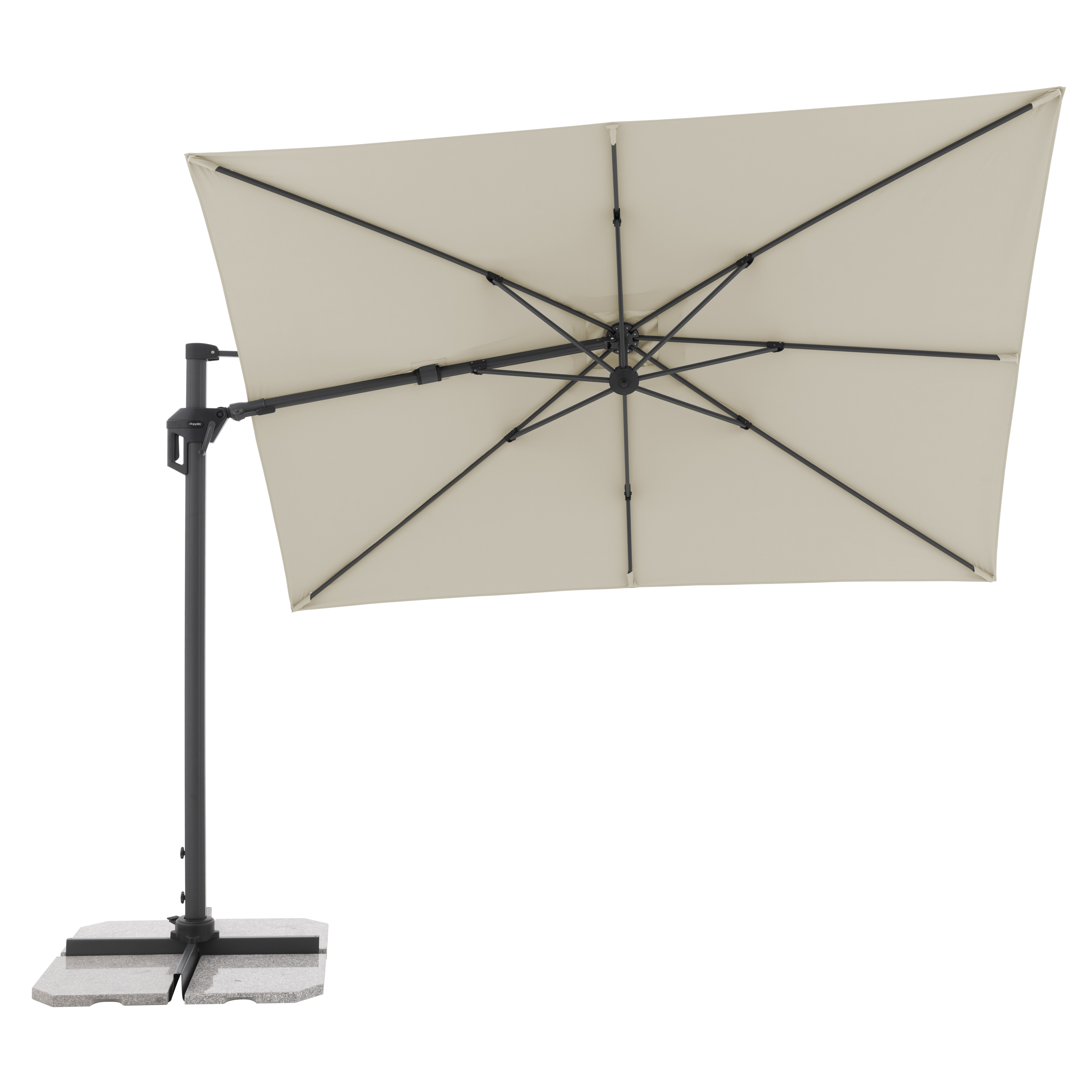 Moderní slunečník s boční nohou Doppler ACTIVE 310 x 210 cm, přírodní DP474273820 (obrázek 8)