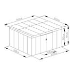 Zahradní domek G21 GRAH 1132 - 340 x 333 cm, hnědý PE6390098 (obrázek 6)