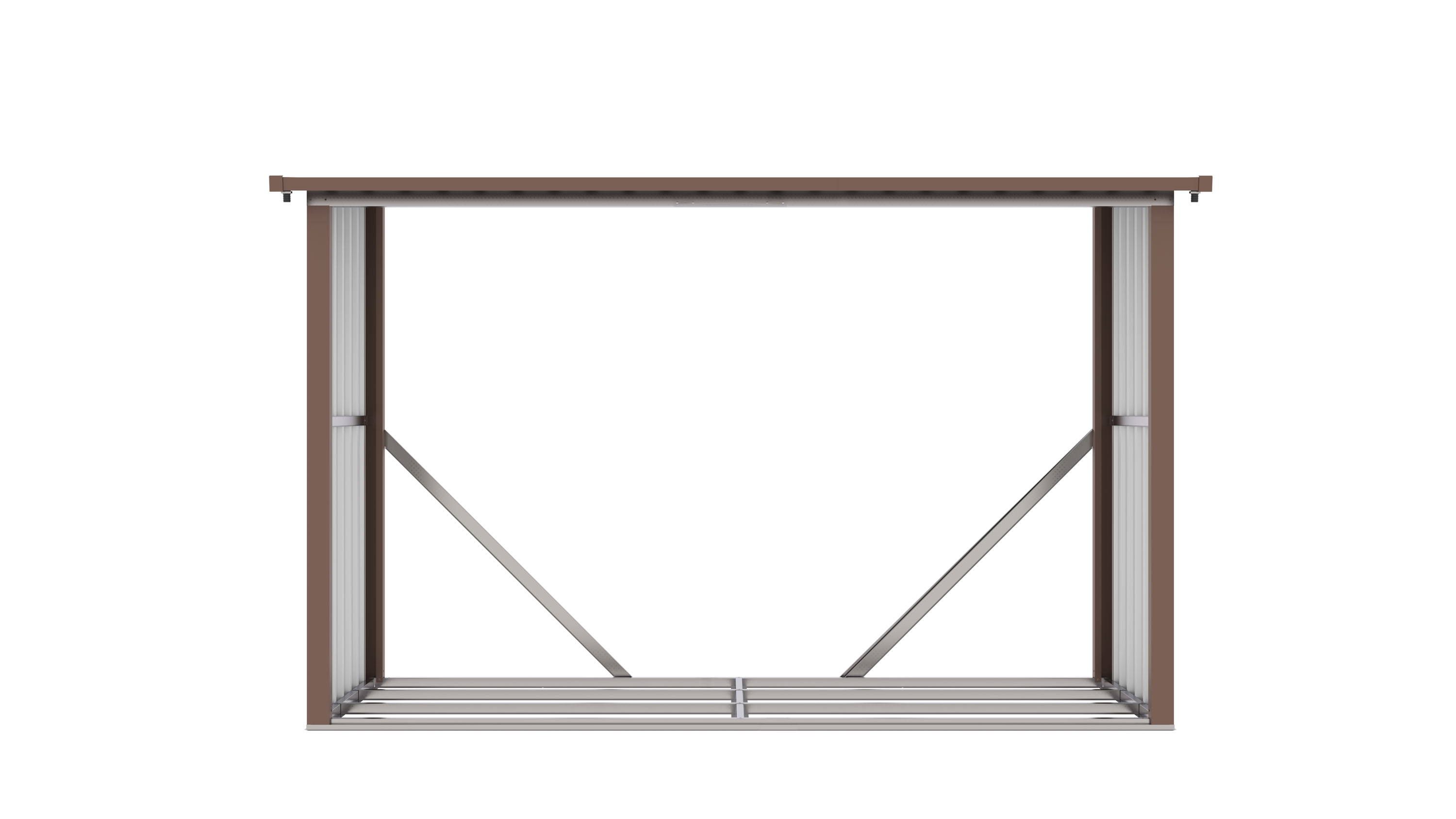 Přístřešek na dřevo G21 WOH 335 - 242 x 89 cm, hnědý PE63900506