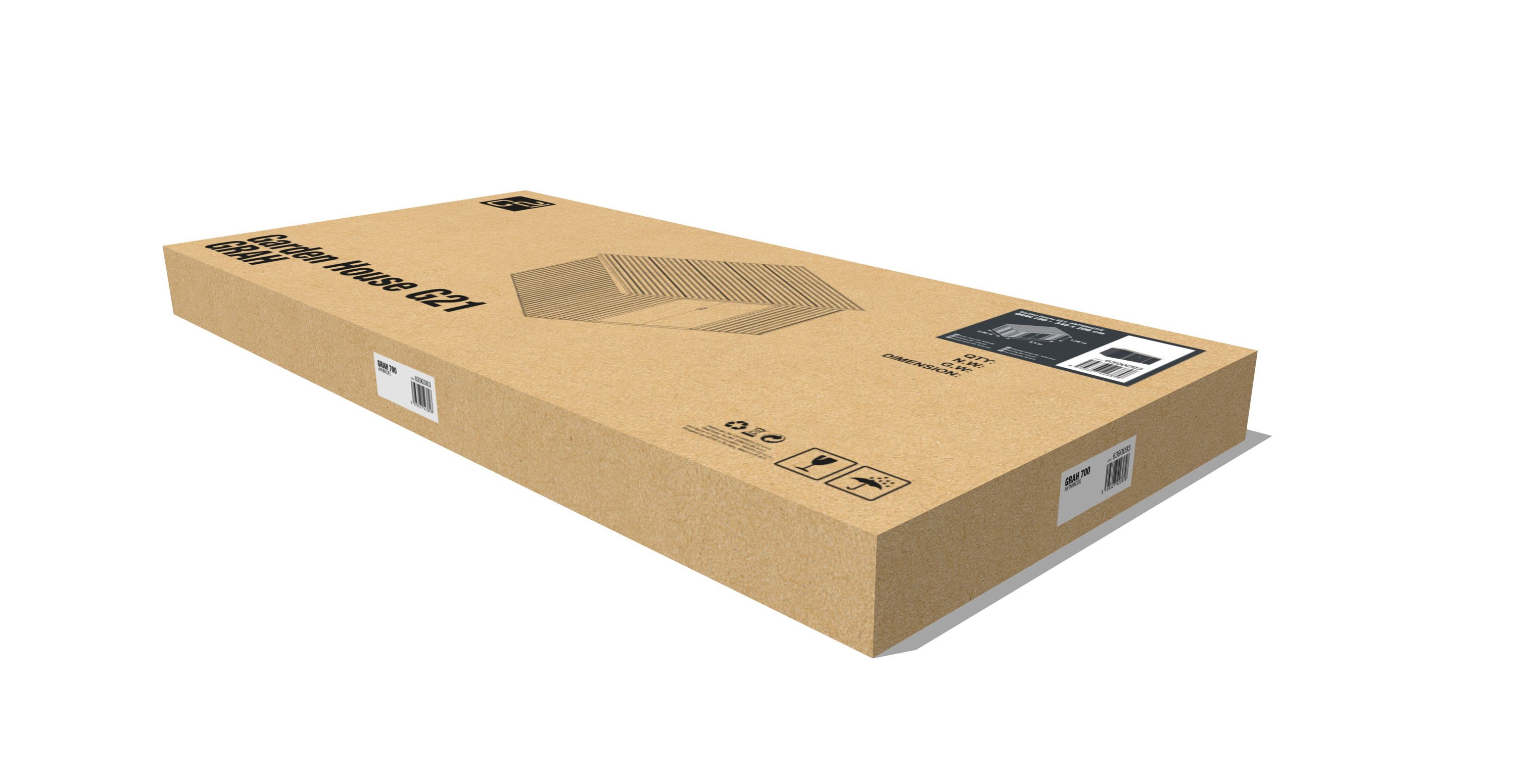 Zahradní domek G21 GRAH 700 - 340 x 206 cm, hnědý PE6390094 (obrázek 5)
