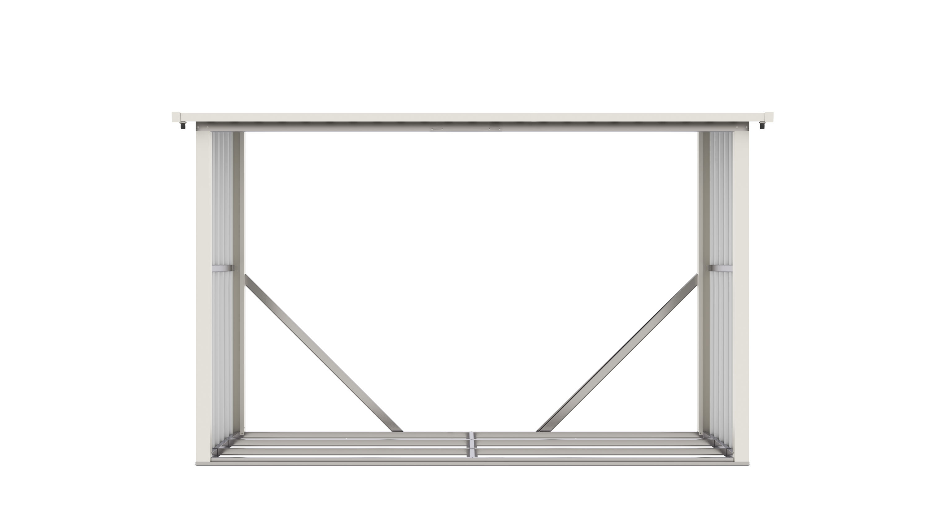 Přístřešek na dřevo G21 WOH 335 - 242 x 89 cm, šedý PE63900504 (obrázek 4)