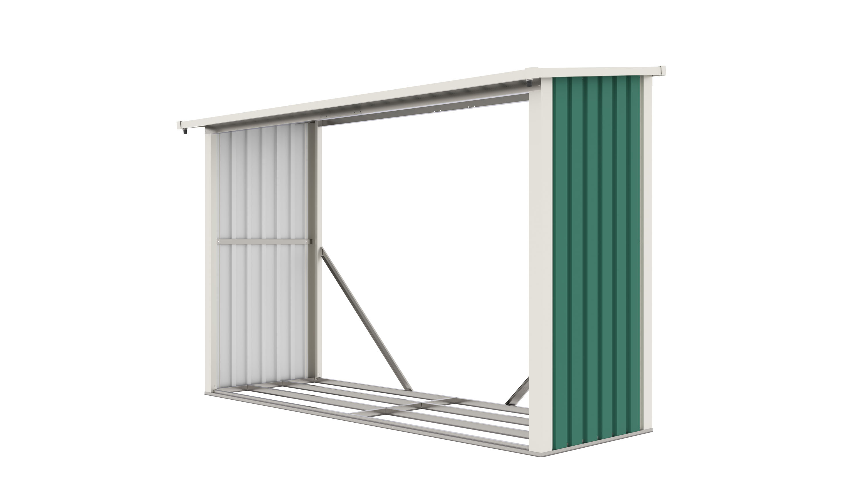 Přístřešek na dřevo G21 WOH 335 - 242 x 89 cm, zelený PE63900502