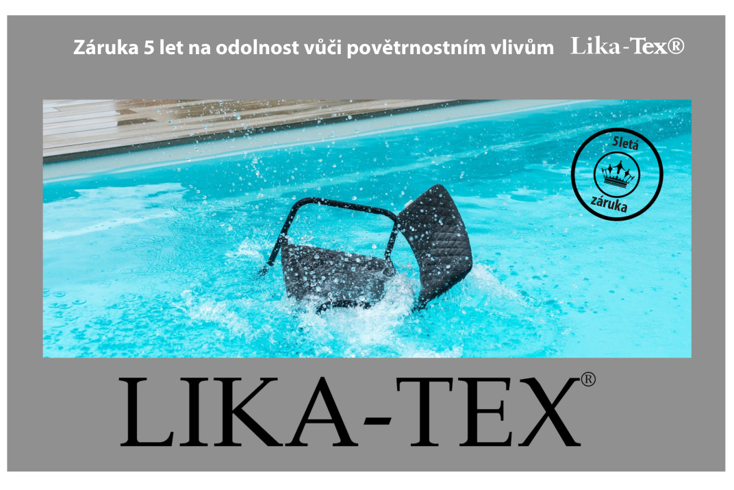 Zahradní křeslo PARIS LIKA-TEX šedé, luxusní, otočné DPMG22-S1-347S (obrázek 11)