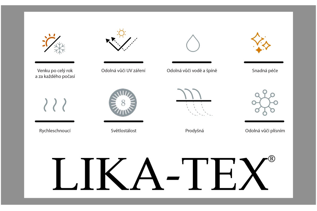 Zahradní křeslo PARIS LIKA-TEX šedé, luxusní, otočné DPMG22-S1-310S (obrázek 5)