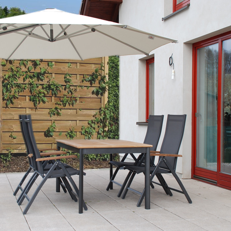 Zahradní křeslo CONCEPT teak, hliníkové, polohovací DP266CZ011720 (obrázek 9)