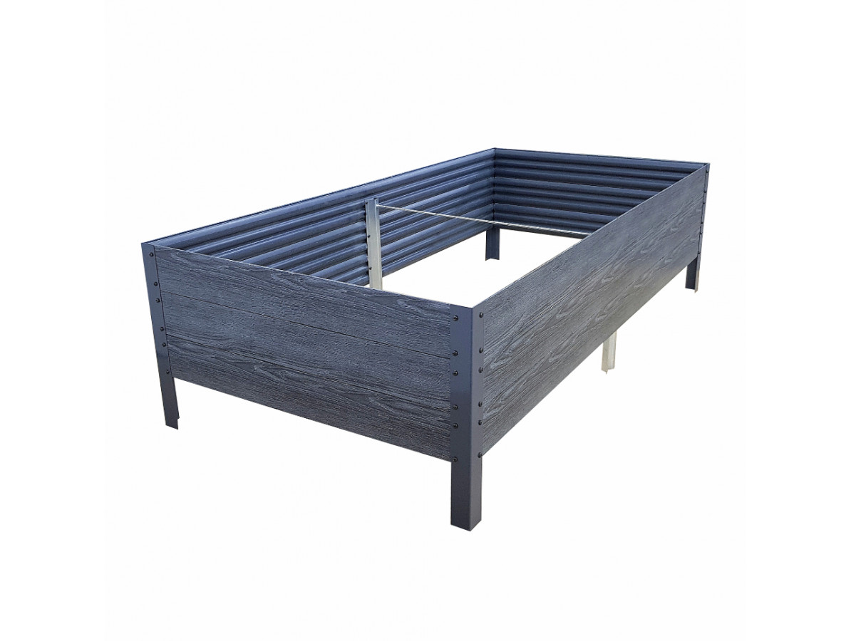 Vyvýšený záhon Kompozit, 75 x 150 x 30 cm, šedá GU100003114