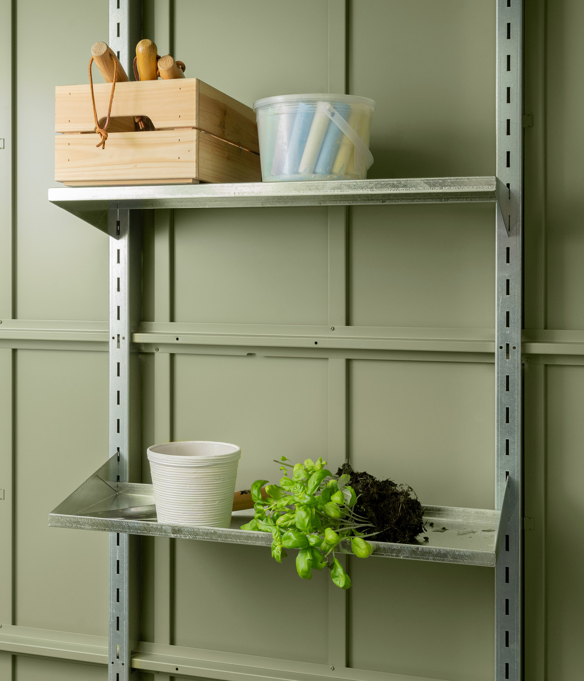 Nástěnný regál HÖRMANN + 2 police + krátké regálové držáky HR1344314