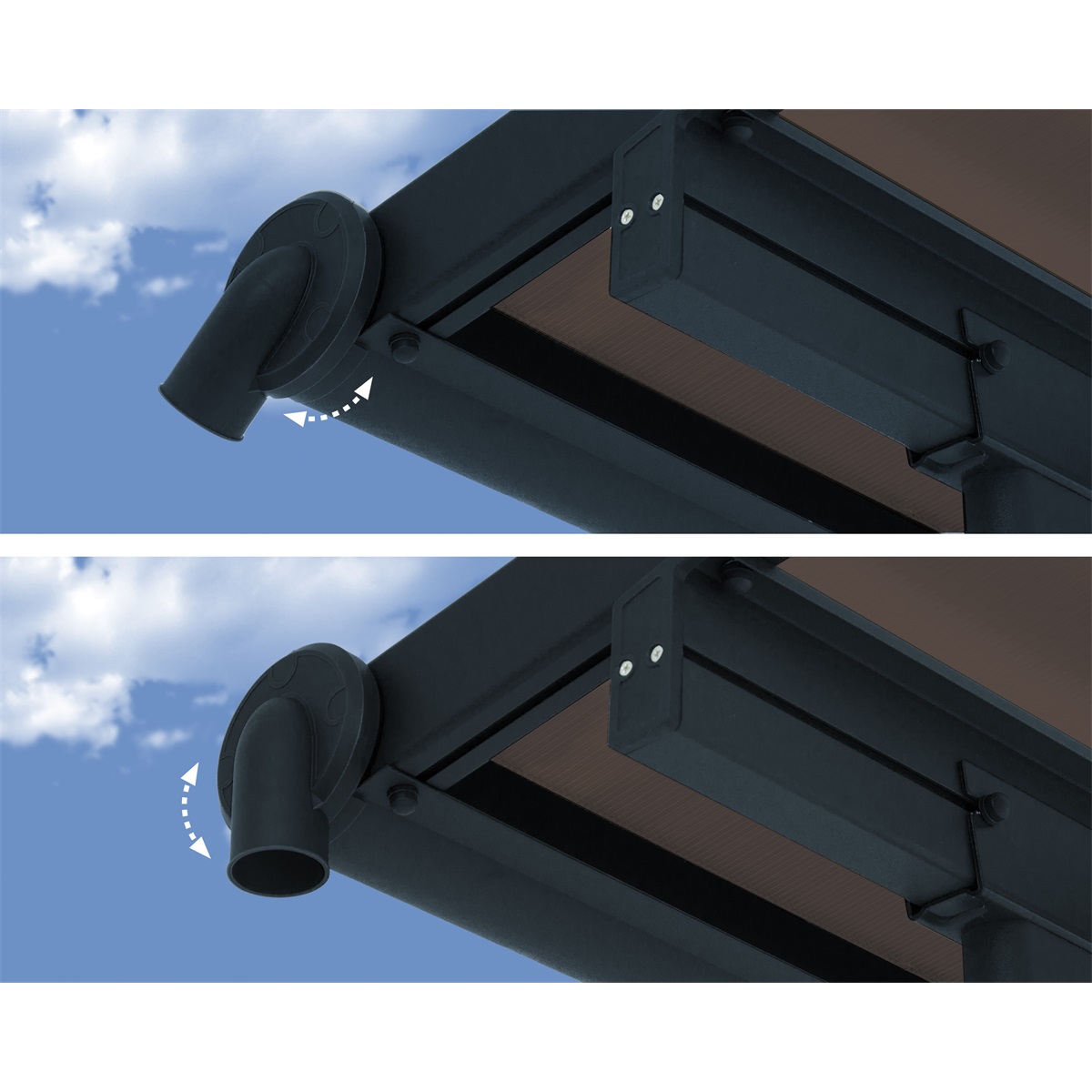 Hliníková pergola PALRAM Capri 5400 antracit 3 x 5,46 GD705601 (obrázek 6)