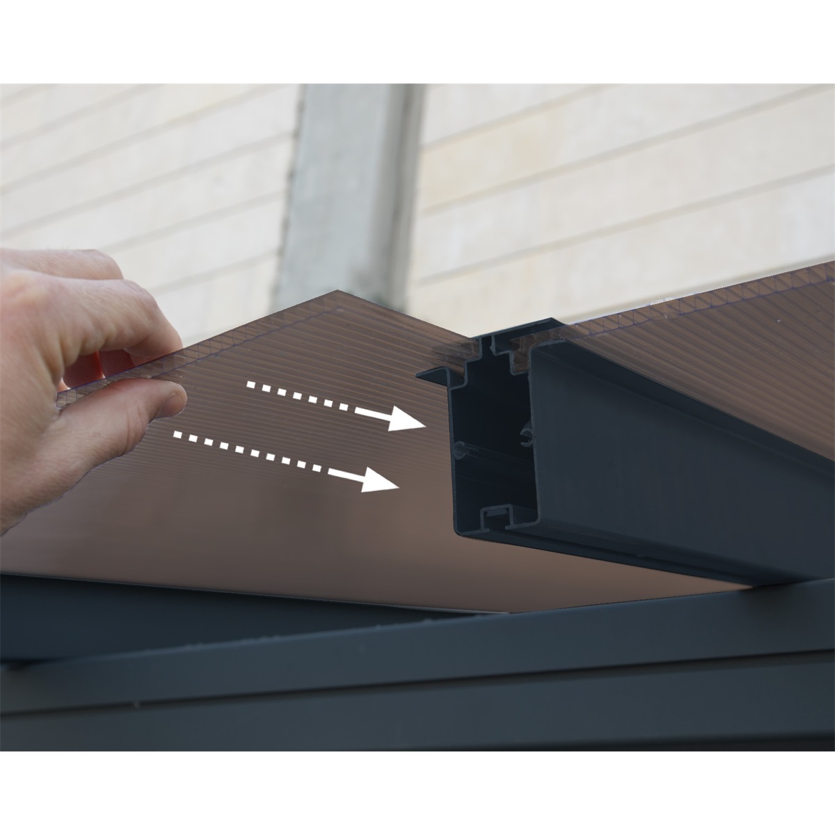 Hliníková pergola PALRAM Capri 3000 antracit 3 x 3 GD705599 - Obrázek 4