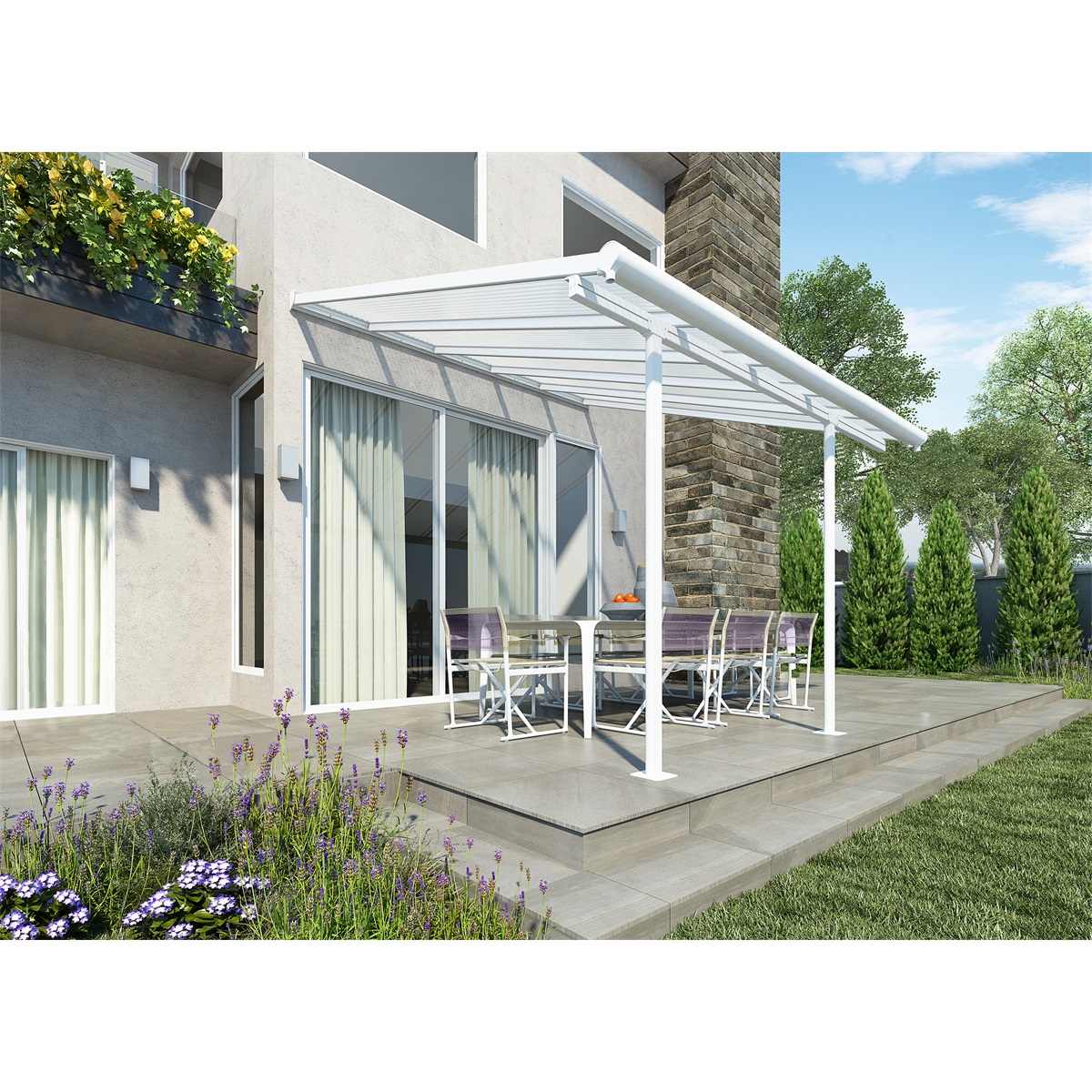 Hliníková pergola PALRAM Sierra 3000 bílá 3 x 3 GD703121
