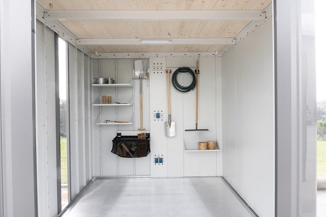 Zahradní domek NEO 1A, stříbrná, jednokřídlé dveře BH81003 (obrázek 6)