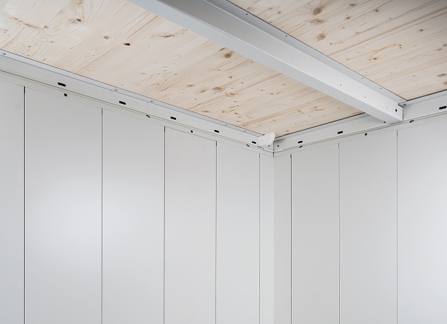 Zahradní domek NEO 2B, tmavě šedá, dvoukřídlé dveře BH85063 (obrázek 9)