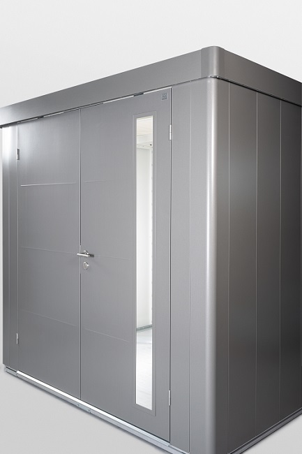 Zahradní domek NEO 3C, tmavě šedá, dvoukřídlé dveře BH86011 (obrázek 10)
