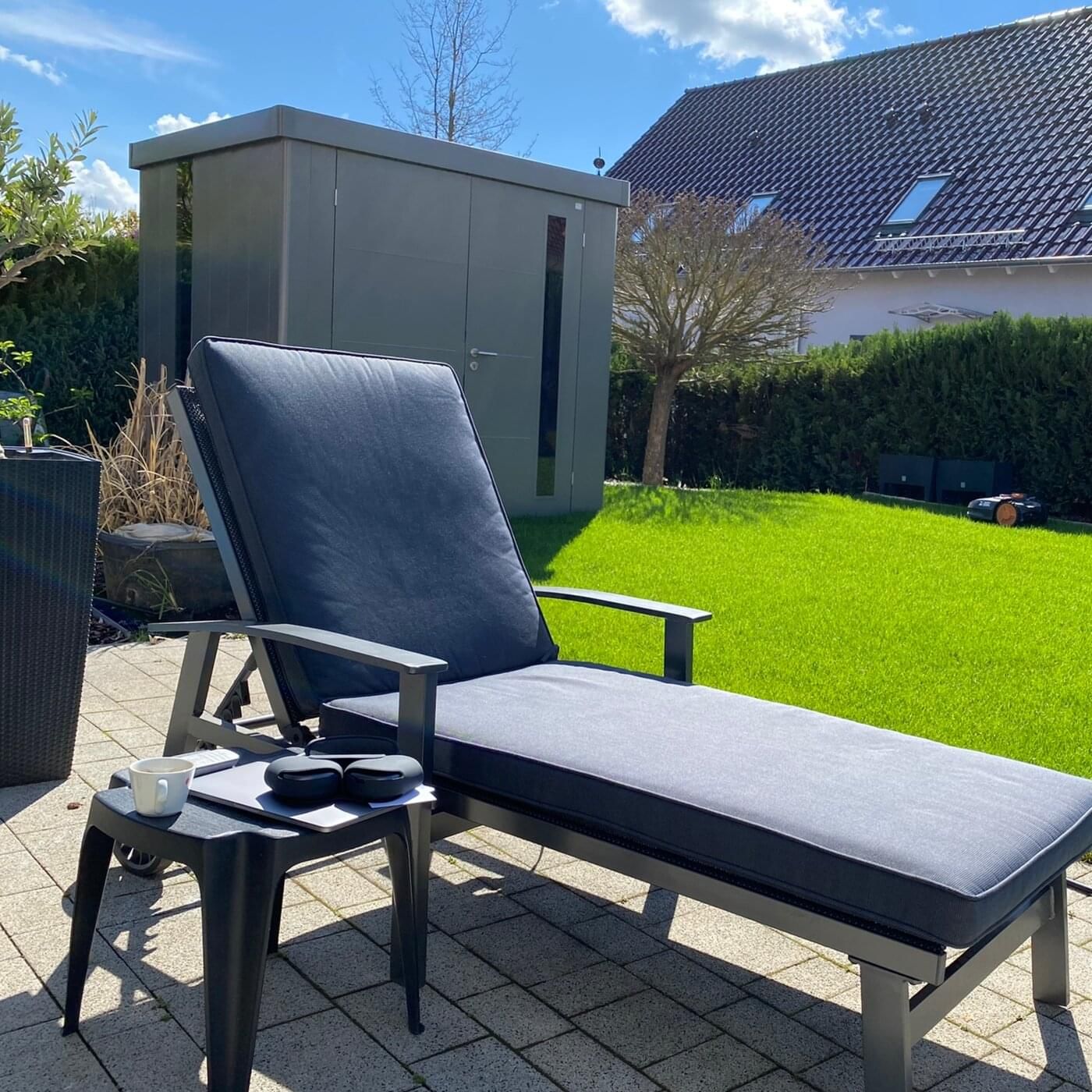 Zahradní domek NEO 3D, šedý křemen, dvoukřídlé dveře BH89051