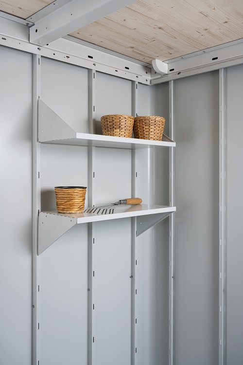 Zahradní domek NEO 4A, šedý křemen, jednokřídlé dveře BH87014 (obrázek 8)