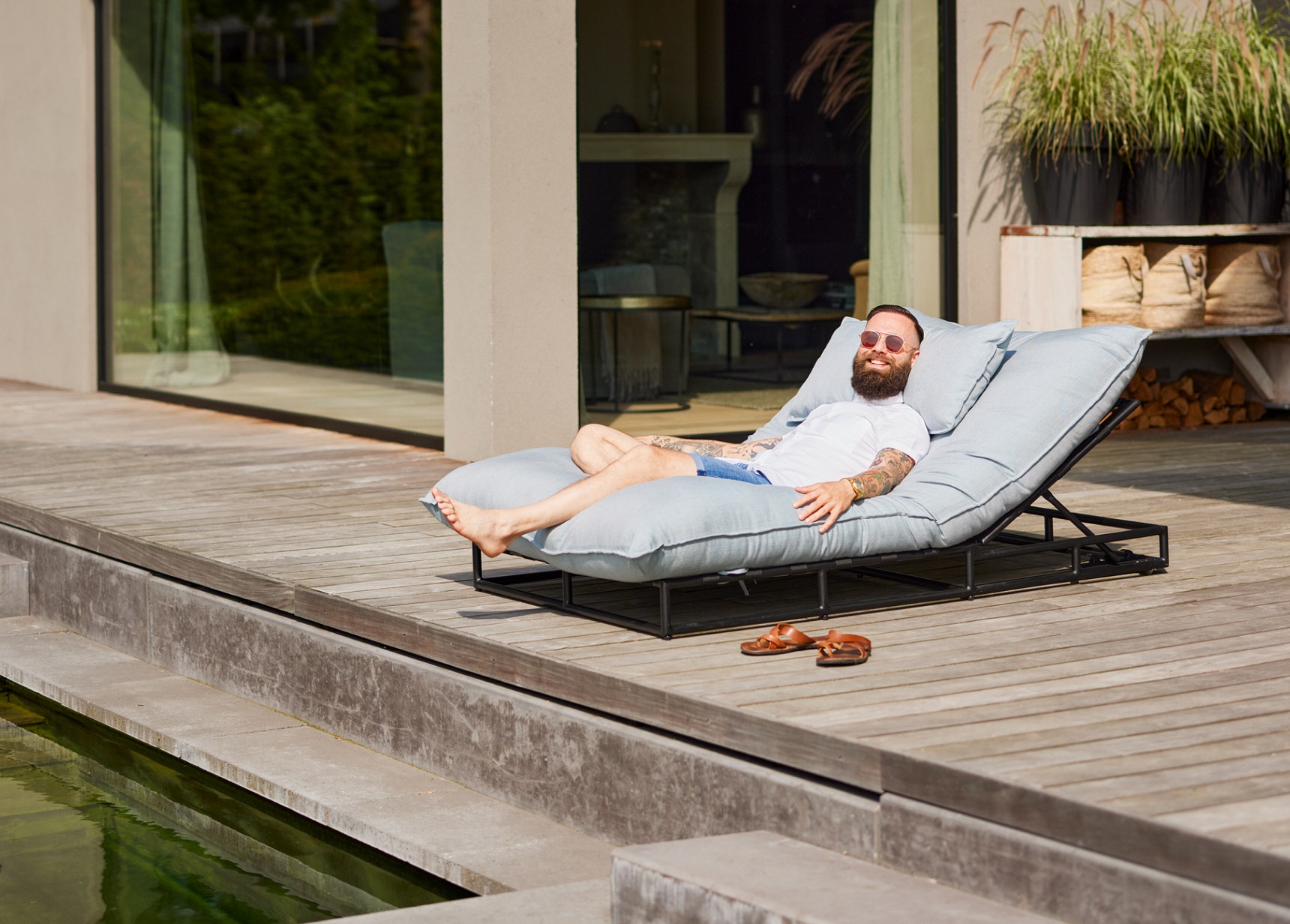 Zahradní lehátko/postel Emma, light blue HN22752758