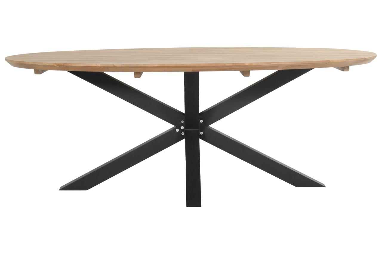 Zahradní oválný stůl Stephanie 200x120cm, black HN53630208