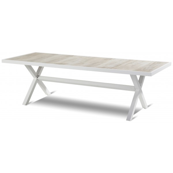 Zahradní stůl Canterbury 247 x 96 cm, bílá HN72922003