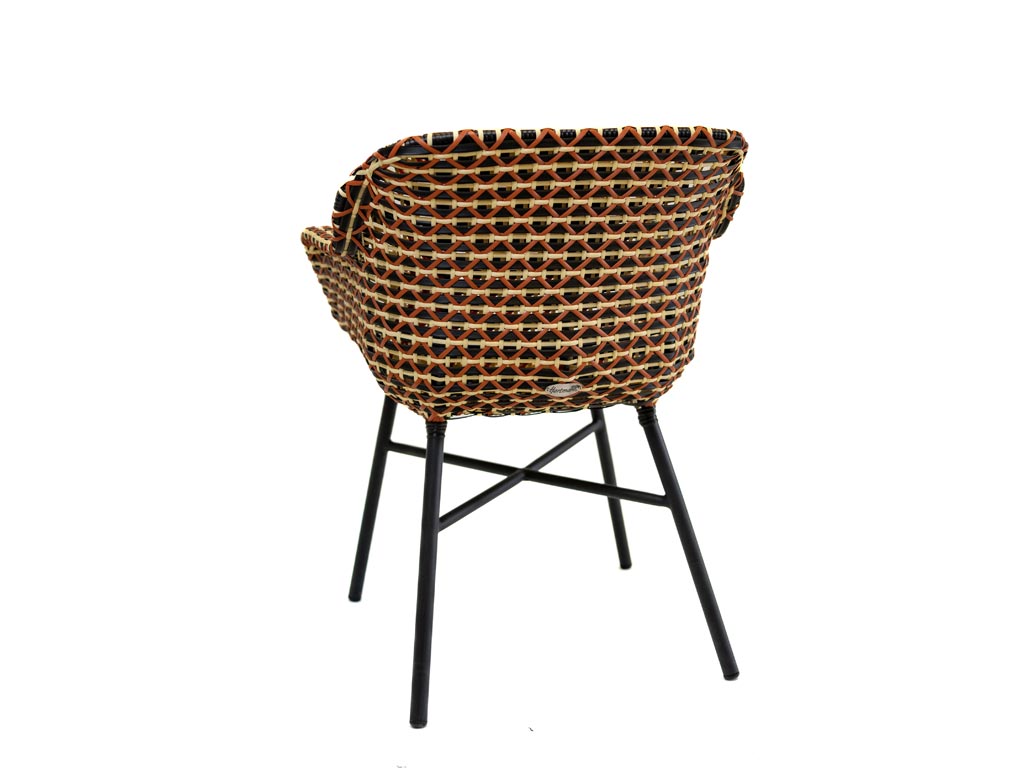 Pevné křeslo Delphine, umělý výplet, red a podnož black HN53594843 (obrázek 4)