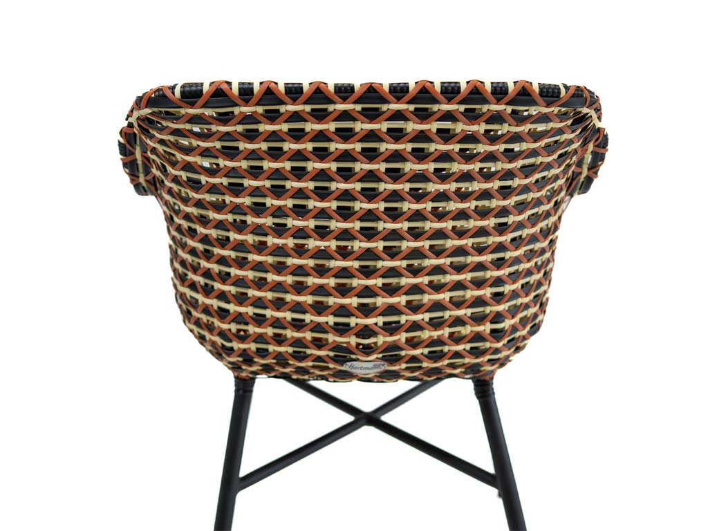 Pevné křeslo Delphine, umělý výplet, red a podnož black HN53594843 (obrázek 6)