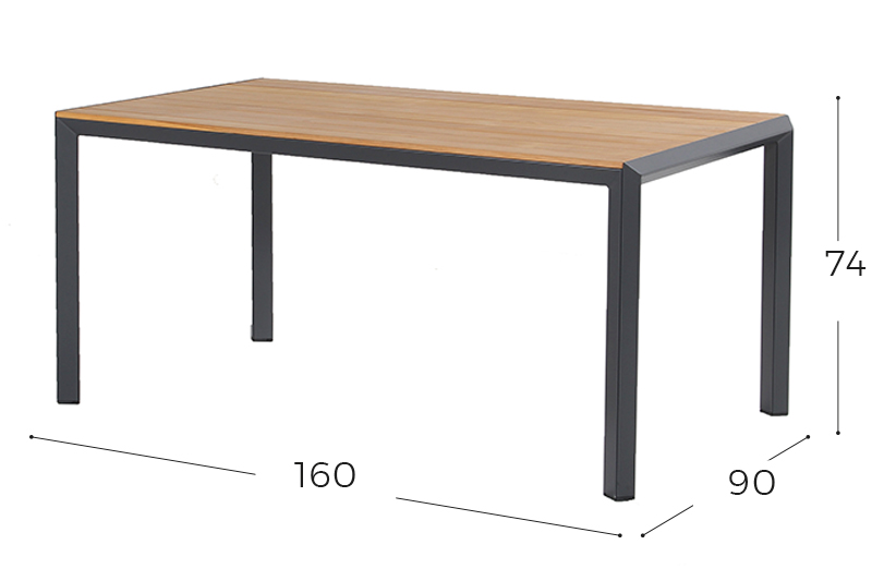 Zahradní set Aruba - stůl 160 x 90 cm + 4x křeslo HN63000278 (obrázek 3)