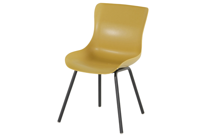 Jídelní židle Sophie Rondo s alu podnoží, Curry Yellow HN21701072