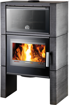 Kachlová kamna DALE s troubou, antracit/kachle metallic HS0434715360000