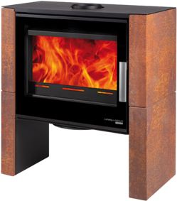 Kachlová kamna DALE, zrzavá patina HS0434717010000