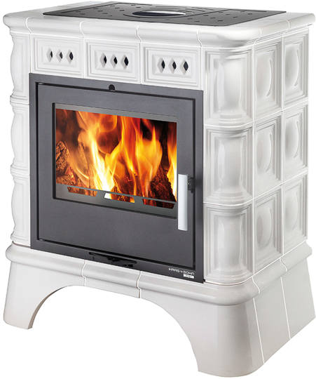 Kachlová kamna s výměníkem MATERA, slonová kost HS0435215010000