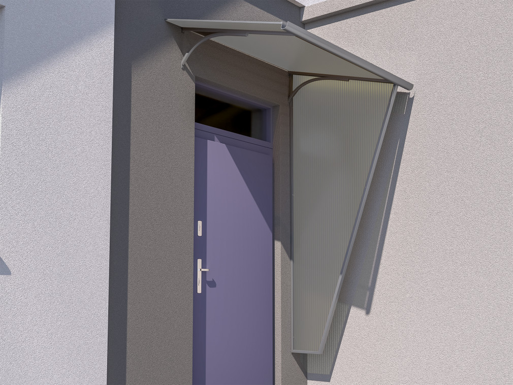 Boční stěna ke stříšce T-160, RAL7035, bronz - levá TE8251824