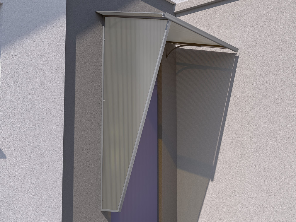 Boční stěna ke stříšce T-160, RAL7035, bronz - pravá TE8252824