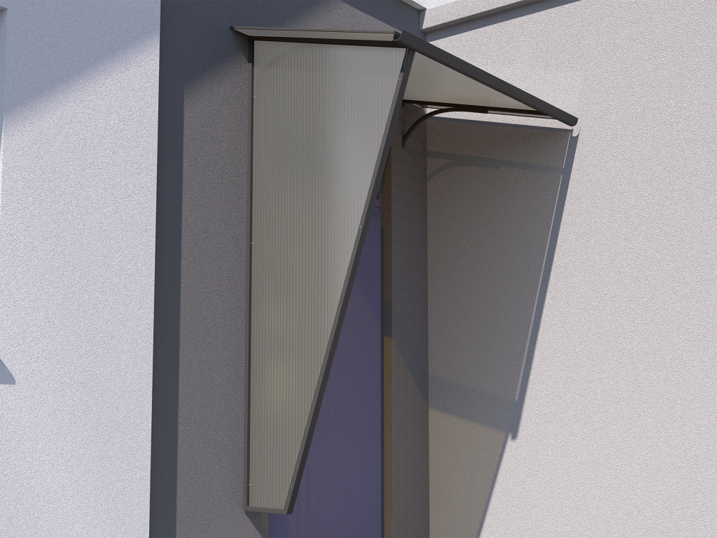 Boční stěna ke stříšce T-160, RAL7016, bronz - pravá TE8252822