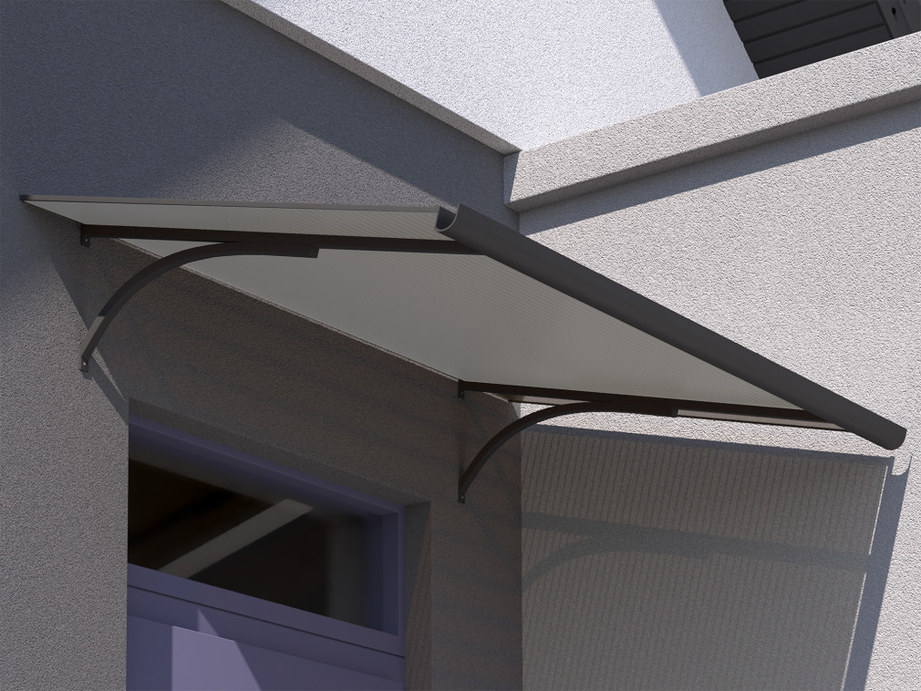 Vchodová stříška T-160 šedá/bronz