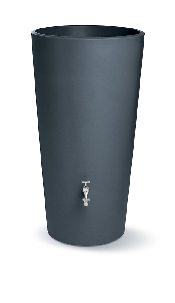 Sud na dešťovou vodu RAINBOWL FLOWER šedý 150l PRRRAF150-S443