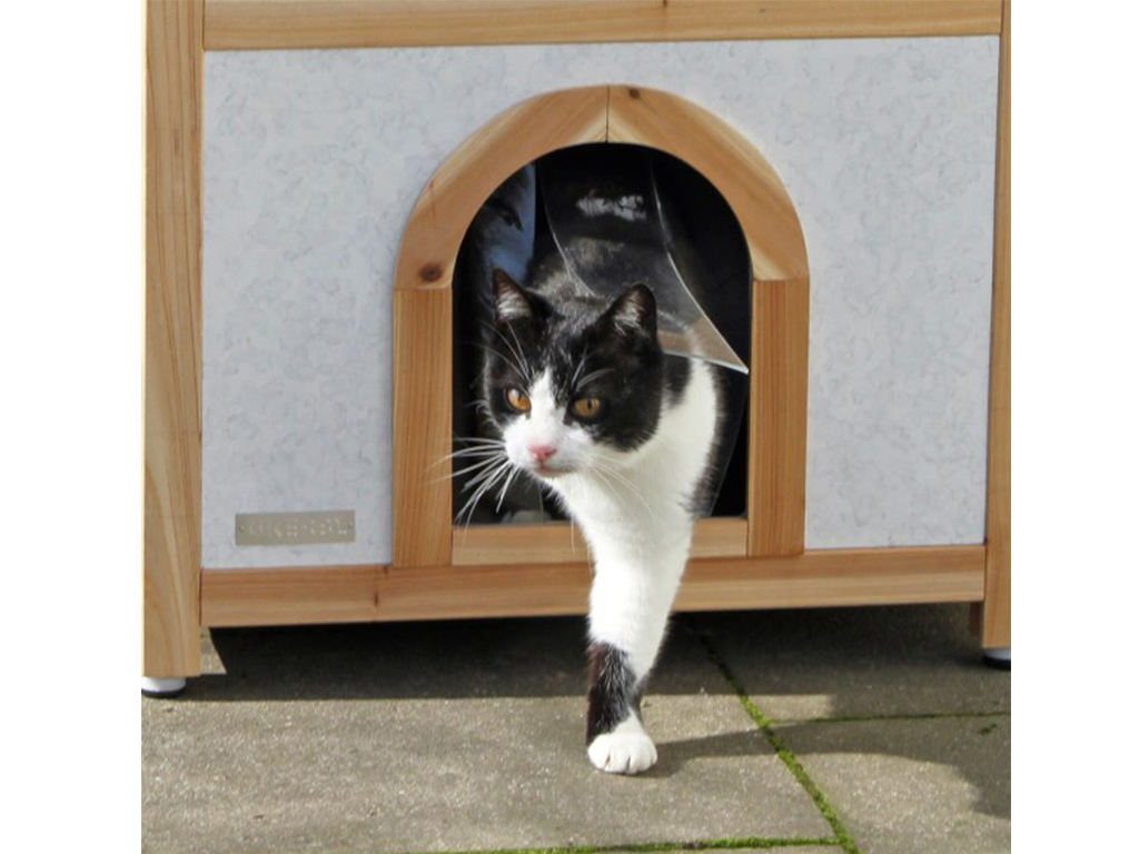 Zateplená bouda pro kočky KERBL TYROL ALPIN 88x57x77cm BS0431