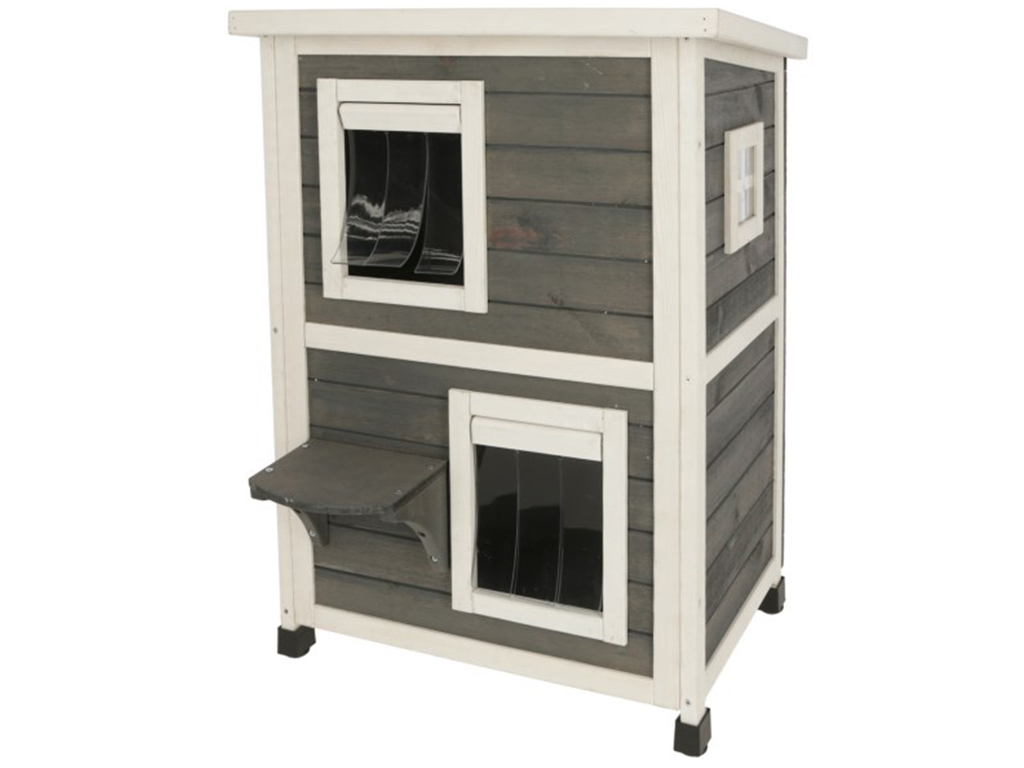 Dvoupatrová bouda pro kočky KERBL FAMILY 57 x 55 x 80 cm BS0430