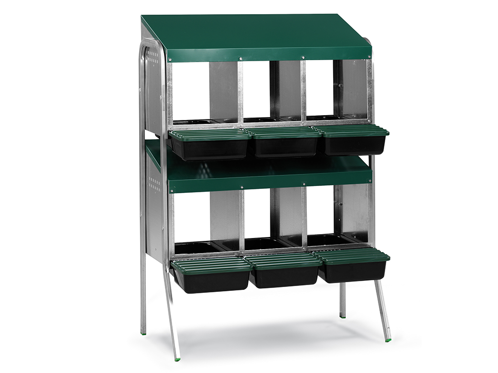 Snáškové hnízdo pro slepice GAUN 10146 6-místné na nožičkách BS0465