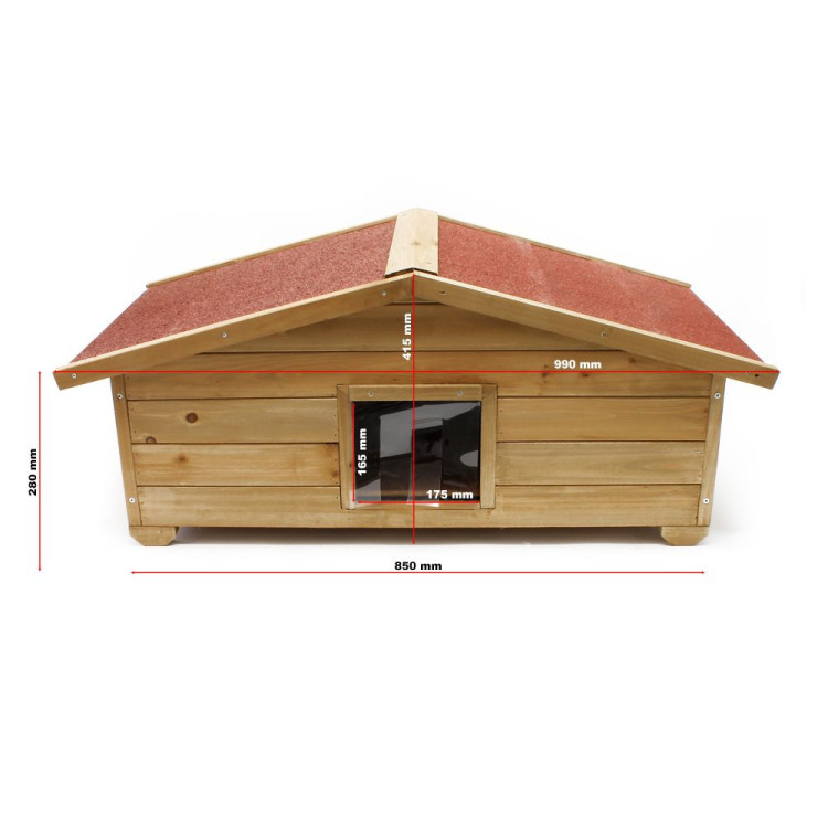Agrofortel Zateplená bouda - kočičí domeček, 99 x 52 x 36 cm - Micka L (obrázek 3)